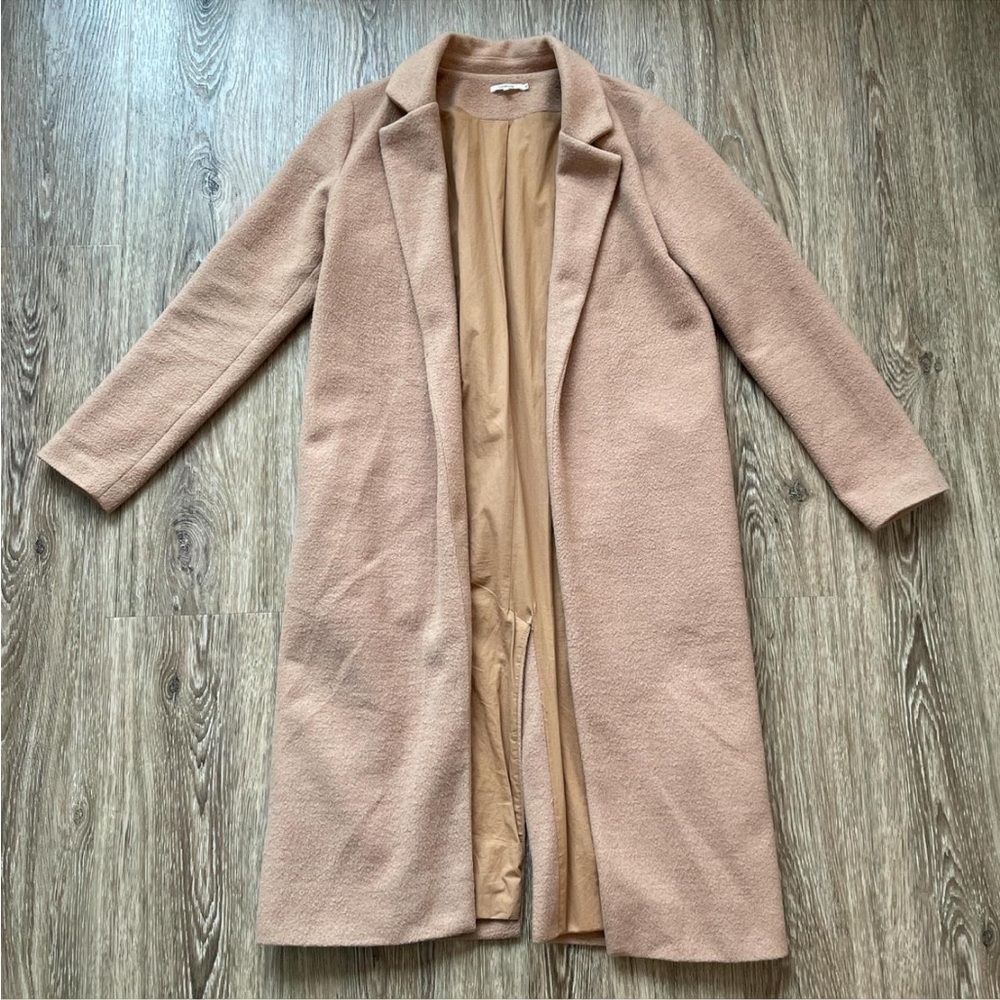 Wool Blend Camel Trench